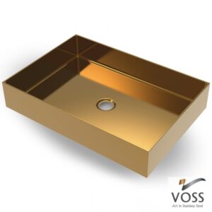 Νιπτήρας Αldo 55x38 voss Inox PVD Brushed Gold - Image 2