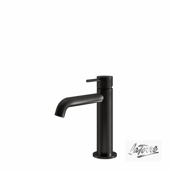 Μπαταρία Νιπτήρα με Βαλβίδα Clic-Clac Elle316 La Torre PVD Black Brushed