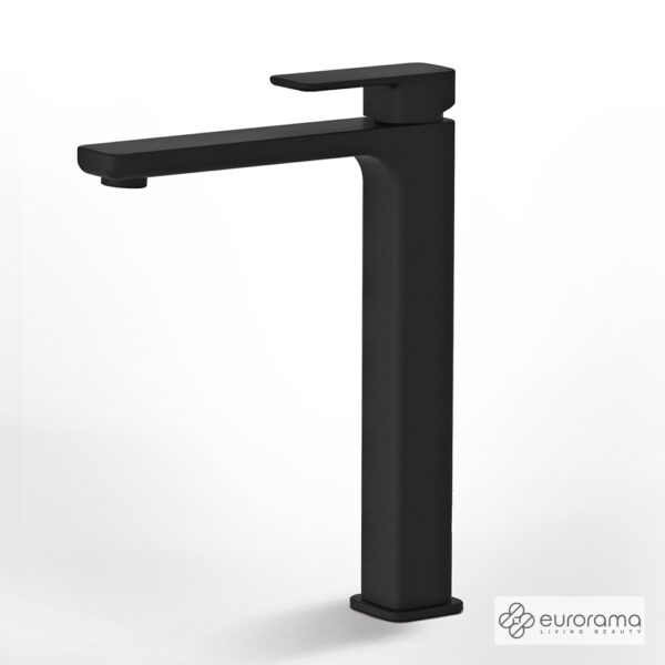 Μπαταρία Νιπτήρα Υψηλή Quadra Eurorama Black Μatt