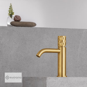 Μπαταρία Νιπτήρα με Βαλβίδα Clic-Clac Eletta Chester Eurorama Brushed Gold - Image 2