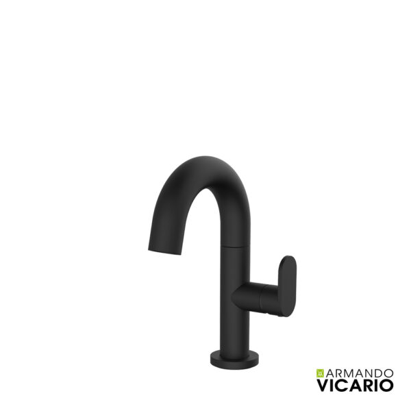 Μπαταρία Νιπτήρα με Βαλβίδα Clic-Clac Slim Vicario Black Matt