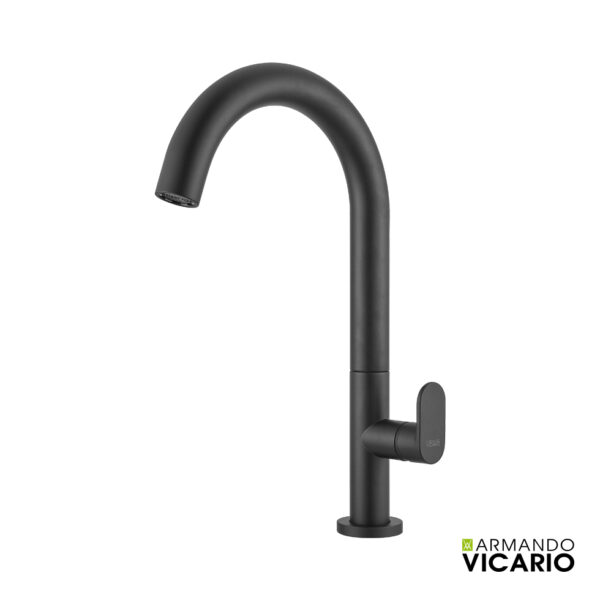Μπαταρία Νιπτήρα Υψηλή Slim Vicario Black Matt