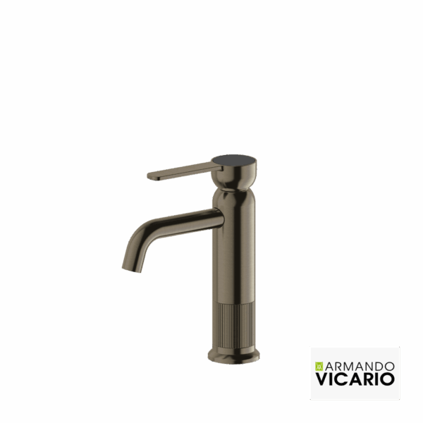 Μπαταρία Νιπτήρα με Βαλβίδα Clic-Clac Lumiere Vicario Black Brushed