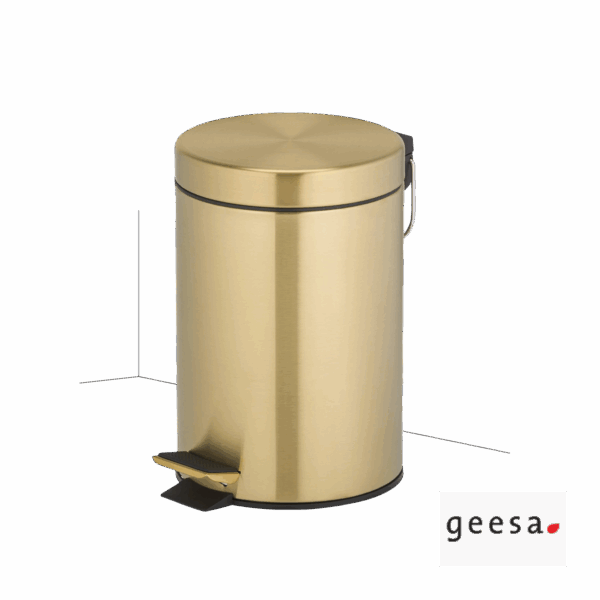 Χαρτοδοχείο Επιδαπέδιο 3l Geesa Inox PVD Brushed Gold