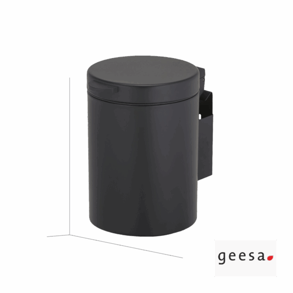 Χαρτοδοχείο Επίτοιχο 3l Geesa Black Matt