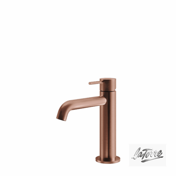 Μπαταρία Νιπτήρα με Βαλβίδα Clic-Clac Elle316 La Torre PVD Rose-Gold