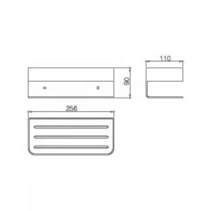 Σαπουνοθήκη 256x110x90mm Χρυσό Ματ IMEX MAYURA ADY007/OC - Image 2