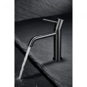 Αναμεικτική Μπαταρία Νιπτήρος PVD Black Gun Metal IMEX MONZA BDM039-1BGM - Image 3