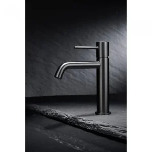 Αναμεικτική Μπαταρία Νιπτήρος PVD Black Gun Metal IMEX MONZA BDM039-1BGM - Image 2
