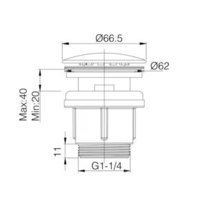 Imex VCC009 Βαλβίδα Νιπτήρος Mε Υπερχείληση - Image 2