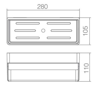 Σπογγοθήκη Imex Dhanu ANG005 Ματ Μαύρο 28×10,5x11cm - Image 3