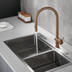 Μπαταρία κουζίνας Imex Berna GCE026/ORC Ματ Rose Gold / Χαλκός PVD Υ46,5cm - Image 2