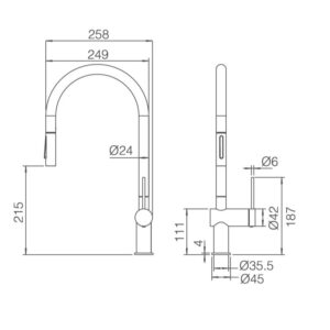 Μπαταρία κουζίνας Imex Berna GCE026 Χρώμιο Υ46,5cm - Image 4