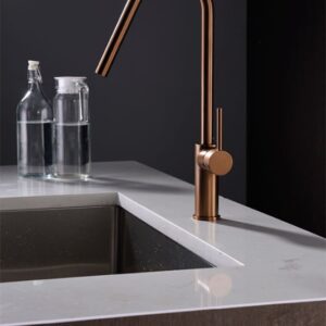Μπαταρία κουζίνας Imex Kenia GCE020/ORC Ματ Rose Gold / Χαλκός PVD Υ43,8cm - Image 2