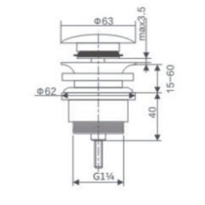 IMEX VCC001 Βαλβίδα Νιπτήρος - Image 2