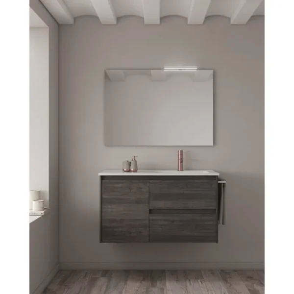 Έπιπλο Μπάνιου ALFA Compact 100 cm με Ενσωματωμένο Νιπτήρα Enzo - Royo