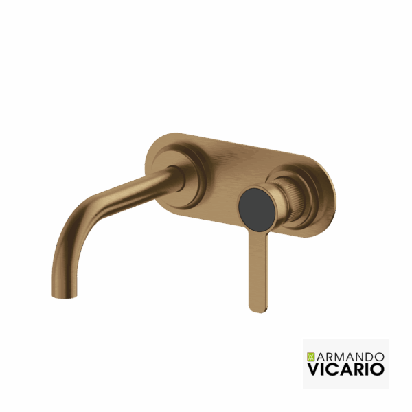 Μπαταρία Νιπτήρα Τοίχου Lumiere Vicario Antique Brass