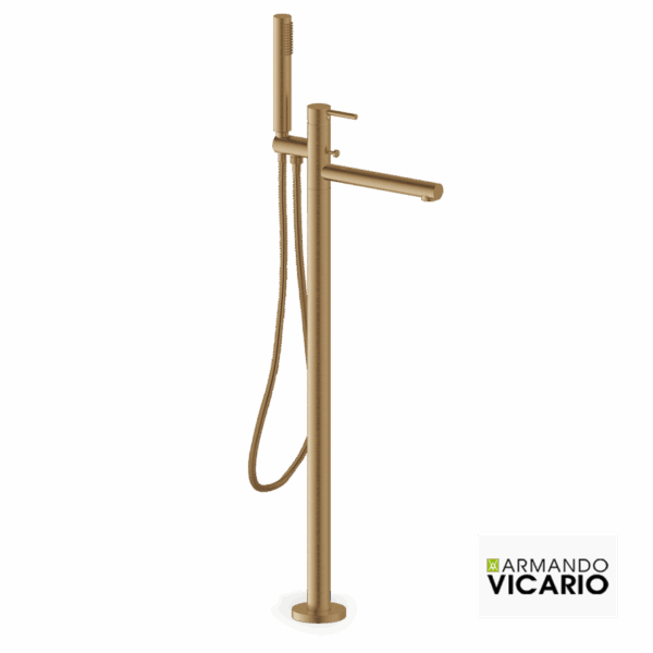 Μπαταρία Λουτρού Επιδαπέδια Cyrcus Vicario Antique Brass