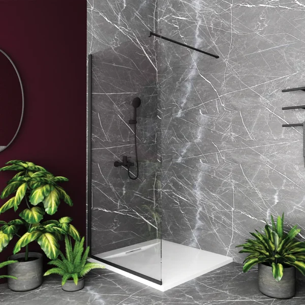 Σταθερό Πάνελ Orabella Serena Black Mat 60×185