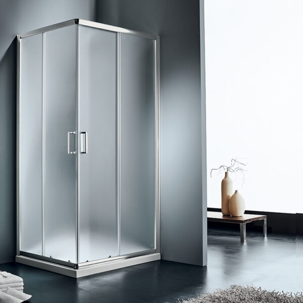 Καμπίνα ντουζιέρας Γωνιακής Εισόδου Corner Entry 80x80 (77-79 εκ.), Starlet Fabric Chrome