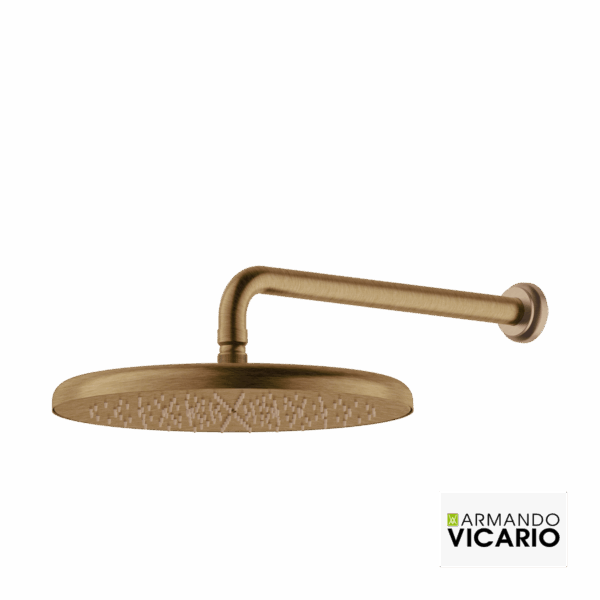 Κεφαλή Ντους Φ35εκ. με μπράτσο Τοίχου LUMIERE VICARIO, Antique Brass