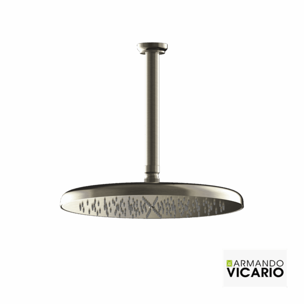 Κεφαλή Ντους Φ35εκ. με μπράτσο Οροφής LUMIERE VICARIO, Black Brushed