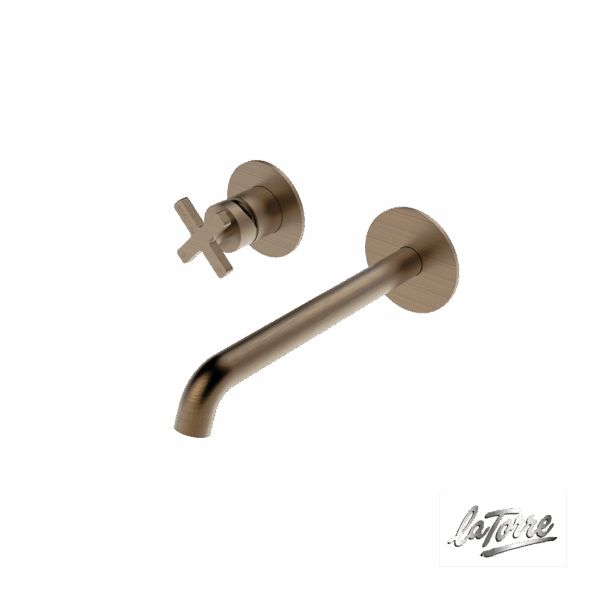 Μπαταρία Νιπτήρα Τοίχου Εlle Cross La Torre Antique Brass