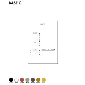 Βάση νιπτήρα κρεμαστή BASE C 30×10εκ. - Image 3