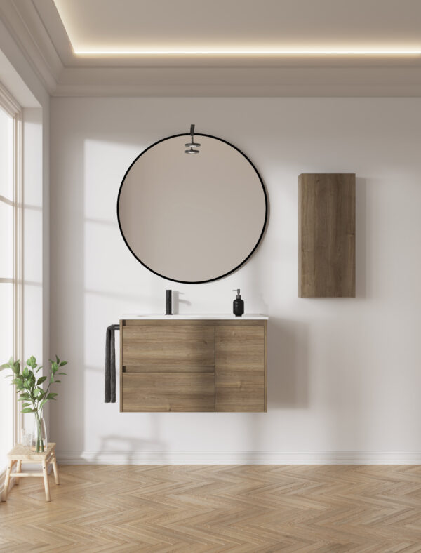 Έπιπλο Μπάνιου Sansa Royo 90cm με Ένθετο Νιπτήρα Slim