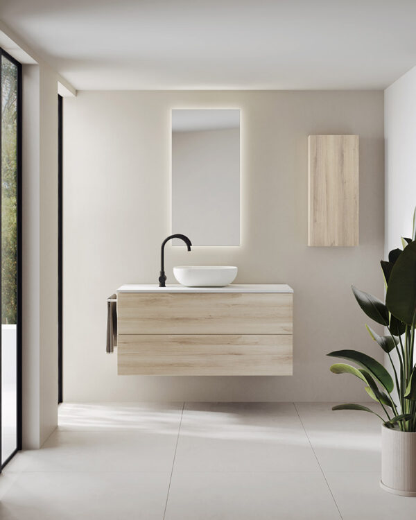 Κρεμαστό Έπιπλο Μπάνιου με Νιπτήρα Royo Urban – 120cm