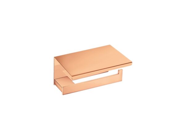 Θήκη χαρτιού τουαλέτας με κάλυμμα Rose Gold 24k Polished Monogramm Sanco