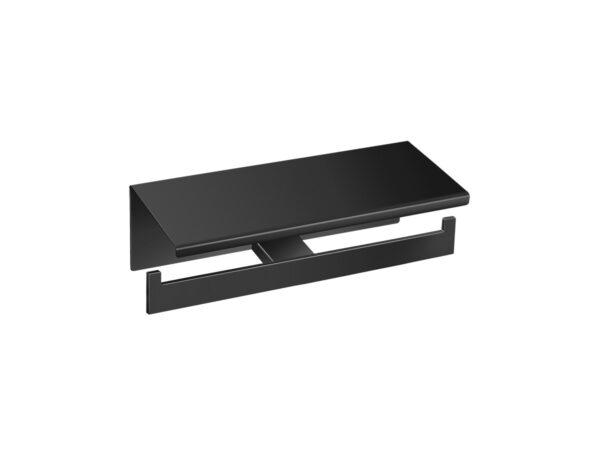 Διπλή Θήκη Χαρτιού Τουαλέτας με Κάλυμμα Black Mat Monogramm Sanco