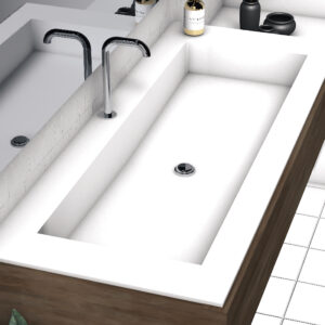 Νιπτήρας επιτραπέζιος από Solid Surface Krion K-Life Austin Bianco matt - Image 2
