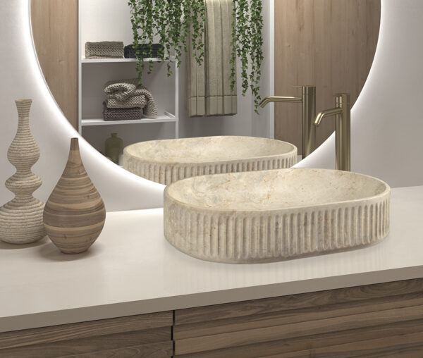 Νιπτήρας επιτραπέζιος Togo Beige Marble