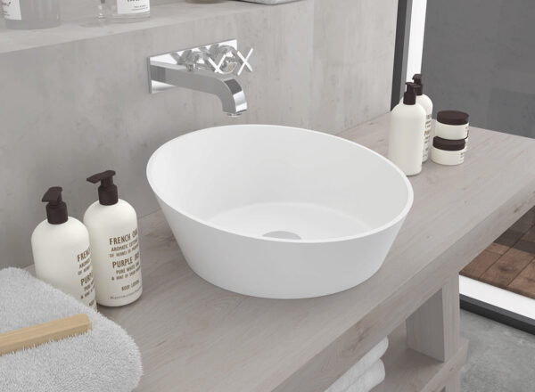 Νιπτήρας επιτραπέζιος από Solid Surface Arena Bianco matt