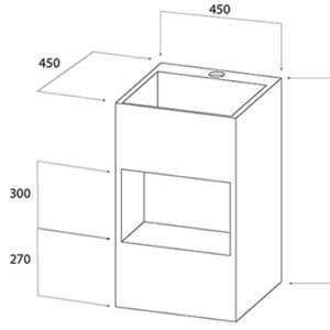Νιπτήρας επιτραπέζιος από Solid Surface Krion K-Life Sojo Bianco matt - Image 3