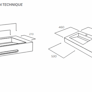 Νιπτήρας επιτραπέζιος από Solid Surface Krion K-Life Balca Bianco matt - Image 2