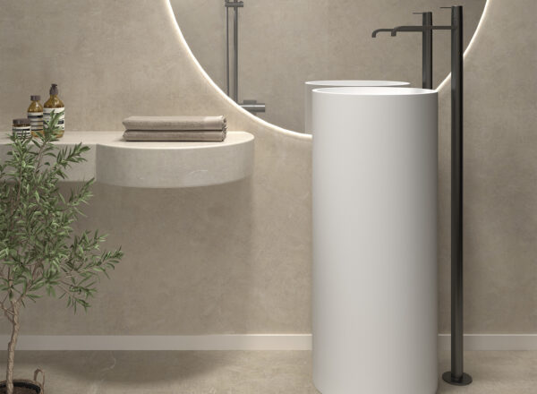 Νιπτήρας επιτραπέζιος από Solid Surface Krion K-Life Travis Bianco