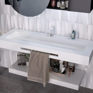 Νιπτήρας επιτραπέζιος από Solid Surface Krion K-Life Balca Bianco matt - Image 4