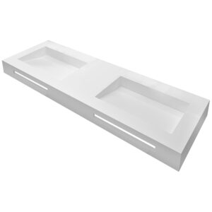 Νιπτήρας επιτραπέζιος από Solid Surface Krion K-Life Balca Bianco matt - Image 5