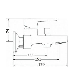 Μπαταρία Λουτρού  00-02502 Optima Modea Chrome - Image 2
