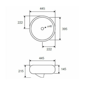 Karag Επικαθήμενος Νιπτήρας Πορσελάνης 44.5x44.5x21.5cm Λευκός - Image 3