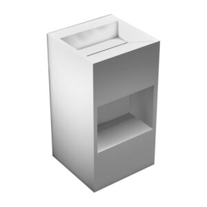 Νιπτήρας επιτραπέζιος από Solid Surface Krion K-Life Sojo Bianco matt - Image 2
