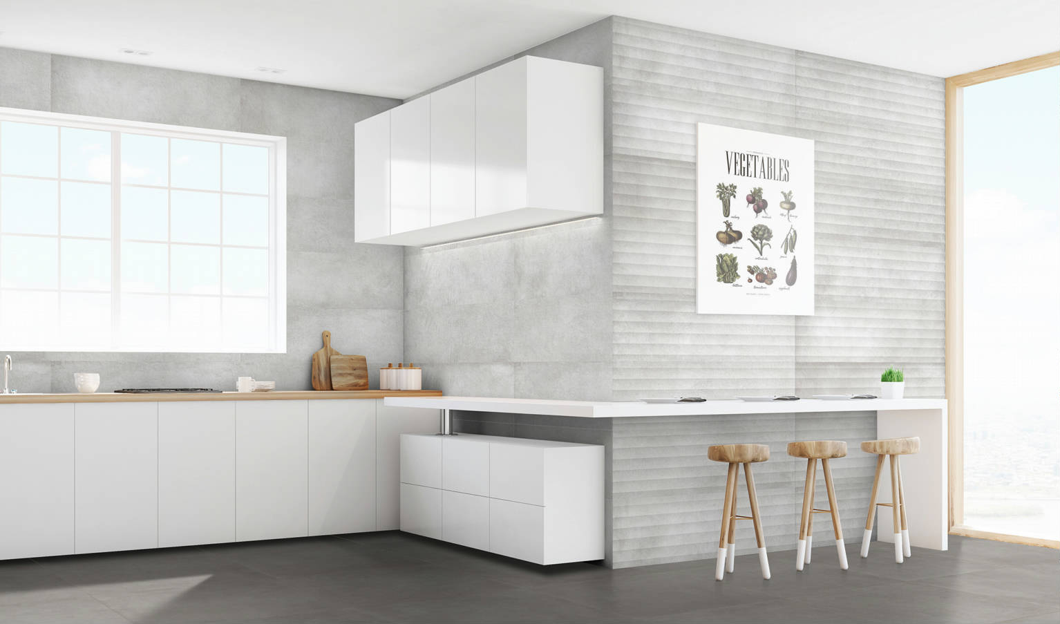 Πλακάκι τοίχου Dec London Eye Gris 30*90 Διαλογής