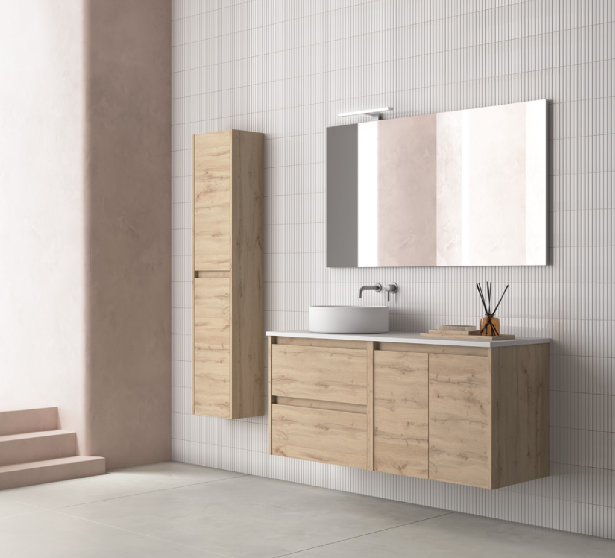 Έπιπλο Μπάνιου Sansa Royo με Ένθετο Νιπτήρα Slim