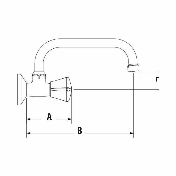 Μπαταρία Νεροχύτου Τοίχου Άνω Ροής Galaxy Viospiral - Image 2
